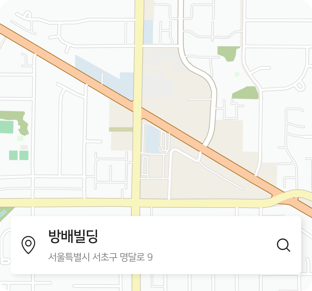지도에서 차량 위치